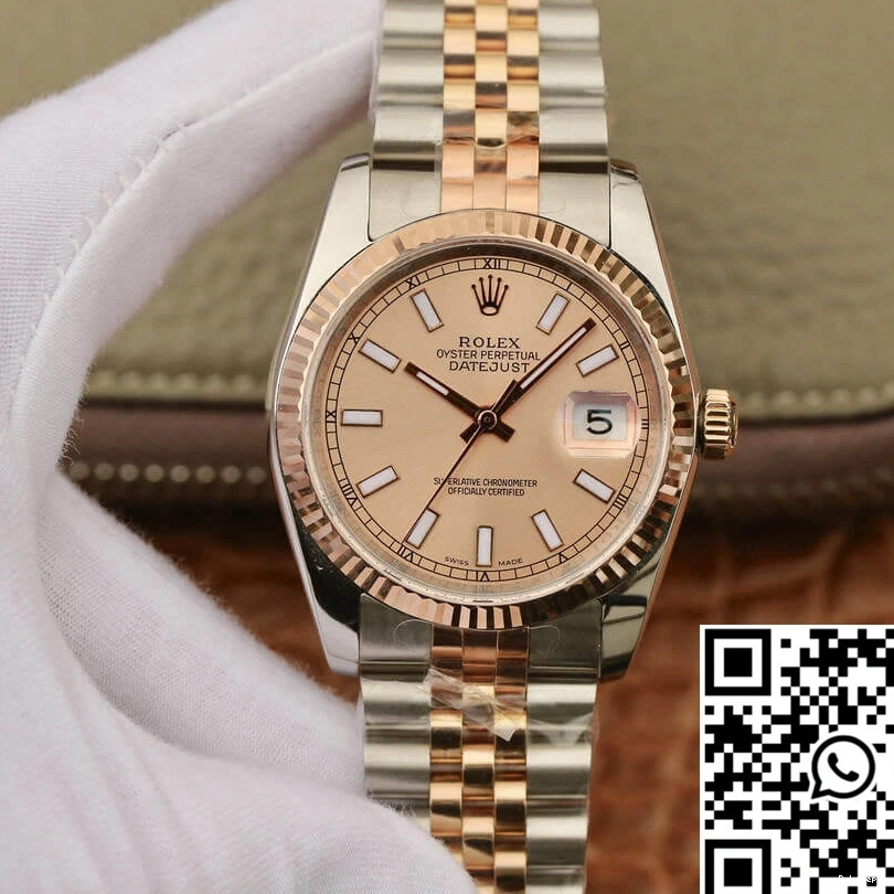 Pink Rose Rolex Dial Gold 116231 GM Factory 36MM Datejust 1217